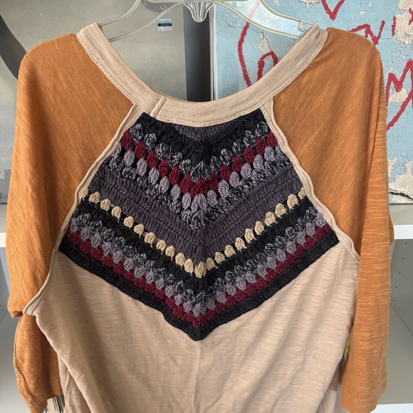 WE THE FREE PEOPLE Spring Bound Long Sleeve Calm Sand Combo - Picture 7 of 7